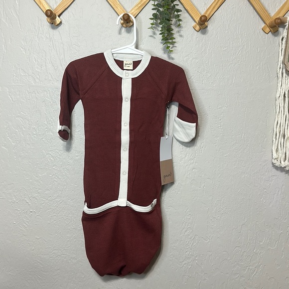 Goumi Thermal Gown Cocoa + Cream NWT 3-6 - Picture 3 of 3